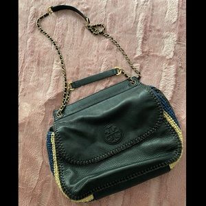Tory Burch Straw Saddle Bag